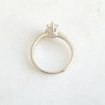 1.01 CT Pear Cut Pave CVD E/VS1 Diamond Engagement Ring 4