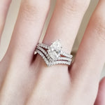 1.01 CT Pear Cut Pave CVD E/VS1 Diamond Engagement Ring 5
