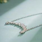 0.40 TCW Round Moissanite Diamond Cluster Pendant Necklace in Solid Gold 5