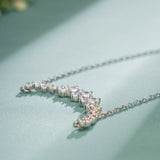 0.40 TCW Round Moissanite Diamond Cluster Pendant Necklace in Solid Gold 5