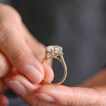 Stunning 1.0 - 2.0 CT Oval Moissanite Engagement Ring with Cluster Design 3