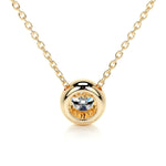 1.0 CT Round Bezel Solitaire CVD F/VS Diamond Necklace 10
