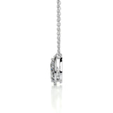 1.50 CT Pear Halo CVD F/VS Diamond Necklace 4