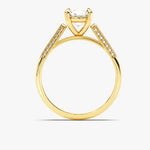 Stunning 1.0 CT Round Moissanite Engagement Ring with Knife Edge Design 3
