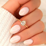 Stunning 0.75 CT Pear Moissanite Engagement Ring With Bezel Design 7