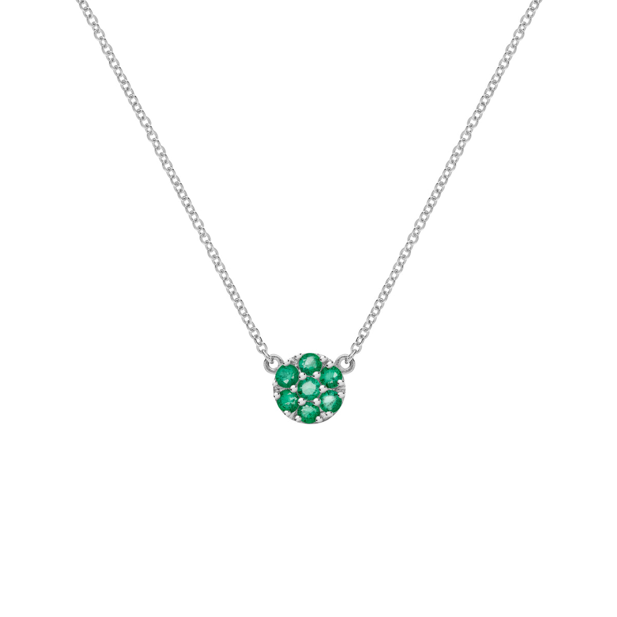 0.21 CT Round Emerald Lab Made Diamond- May Birthstone Necklace 5