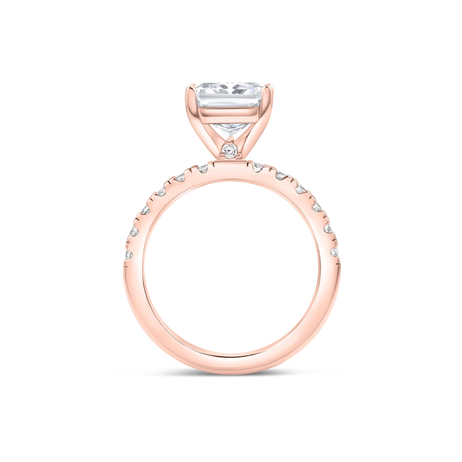 Stunning 3.75 CT Radiant Moissanite Engagement Ring with Pave Design 4