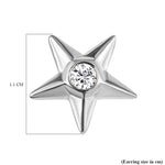 Round Cut Cubic Zirconia in 925 Sterling Silver Earrings 5