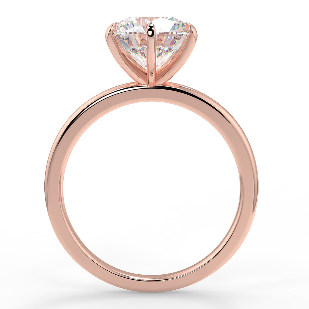 Stunning 2.0 CT Round Moissanite Engagement Ring with Solitaire Design 9