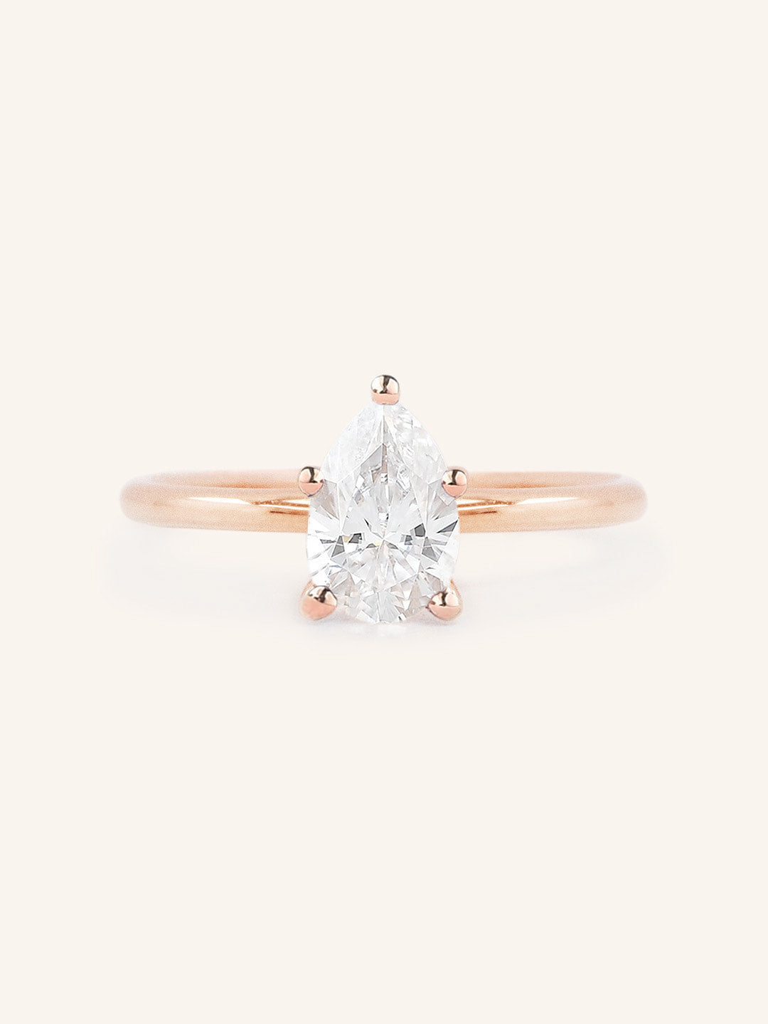 Stunning 1 CT Pear Moissanite Engagement Ring With Solitaire Design 6