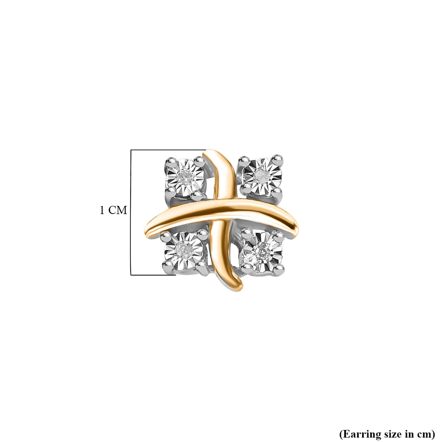 Round Cut Cubic Zirconia in 925 Sterling Silver Earrings 6