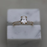 1.21 CT Oval Cut Pave CVD E/VS1 Diamond Engagement Ring 12