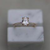 1.21 CT Oval Cut Pave CVD E/VS1 Diamond Engagement Ring 12