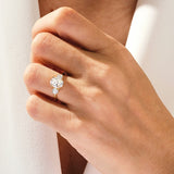 Stunning 1.0-2.0 CT Oval Moissanite Engagement Ring with Tree Stone Design 6