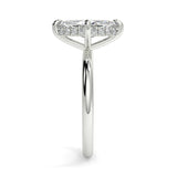 Stunning 1.05 CT Marquise Moissanite Engagement Ring with Hidden Halo Design 7