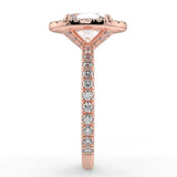Stunning 2.11 CT Oval Moissanite Engagement Ring with Hidden Halo & Pave Design 10