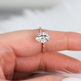 Stunning 2.5 CT Oval Moissanite Engagement Ring with Solitaire Design 5