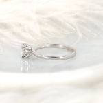Stunning 1.0 CT Round Moissanite Engagement Ring with Solitaire Design 4