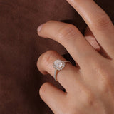 Stunning 4.5 CT Oval Moissanite Engagement Ring with Halo & Pave Design 6