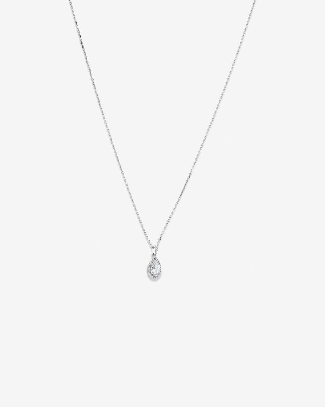 Round Cut Cubic Zirconia in 925 Sterling Silver Necklace 4