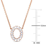 Round Cut Cubic Zirconia in 925 Sterling Silver Necklace 2