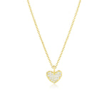 0.20 TCW Round Moissanite Diamond Heart Pendant Necklace in Solid Gold 4