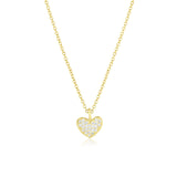 0.20 TCW Round Moissanite Diamond Heart Pendant Necklace in Solid Gold 4