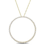 Round Cut Cubic Zirconia in 925 Sterling Silver Necklace 1