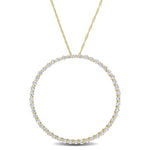 Round Cut Cubic Zirconia in 925 Sterling Silver Necklace 8