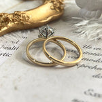 Stunning 3.0 CT Radiant Moissanite Engagement Ring with Plain Wedding Band 3