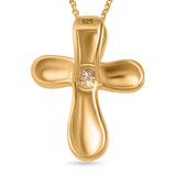 Round Cut Cubic Zirconia in 925 Sterling Silver Necklace 5