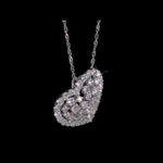 Round Cut Cubic Zirconia in 925 Sterling Silver Necklace 4