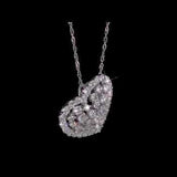 Round Cut Cubic Zirconia in 925 Sterling Silver Necklace 4