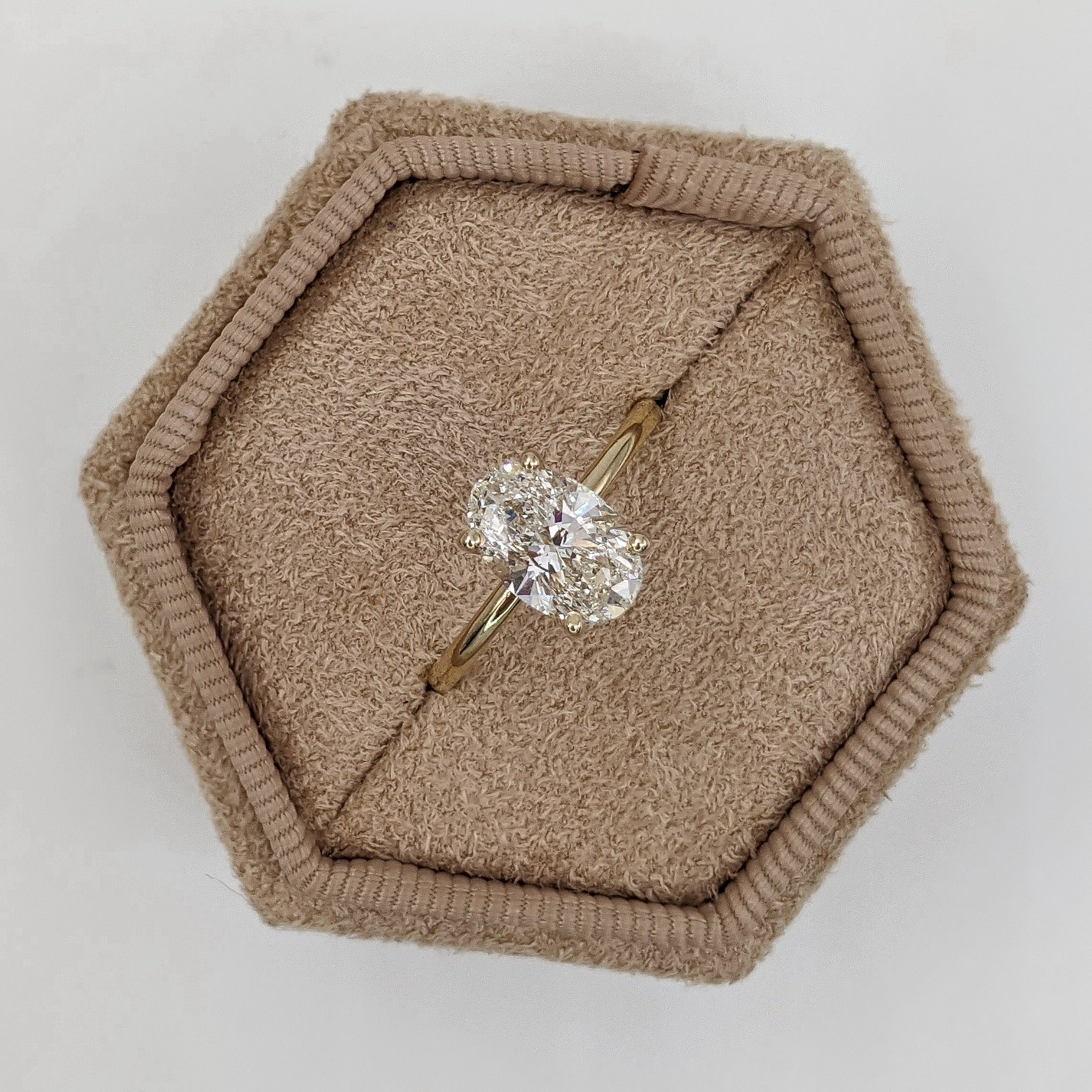 Oval Solitaire Lab Grown Diamond Engagement Ring