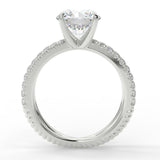 Stunning 2.0 CT Round Moissanite Engagement Ring with Criss-cross Pave Design 6