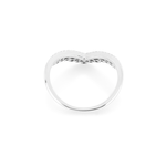 Stunning 0.22 TCW Round Moissanite Stones Curved Wedding Bands 6