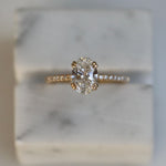 1.21 CT Oval Cut Pave CVD E/VS1 Diamond Engagement Ring 9