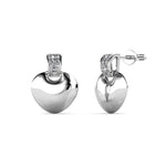 Round Cut Cubic Zirconia in 925 Sterling Silver Earrings 5