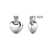 Round Cut Cubic Zirconia in 925 Sterling Silver Earrings 5