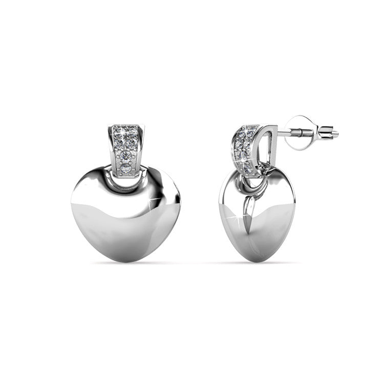 Round Cut Cubic Zirconia in 925 Sterling Silver Earrings 5