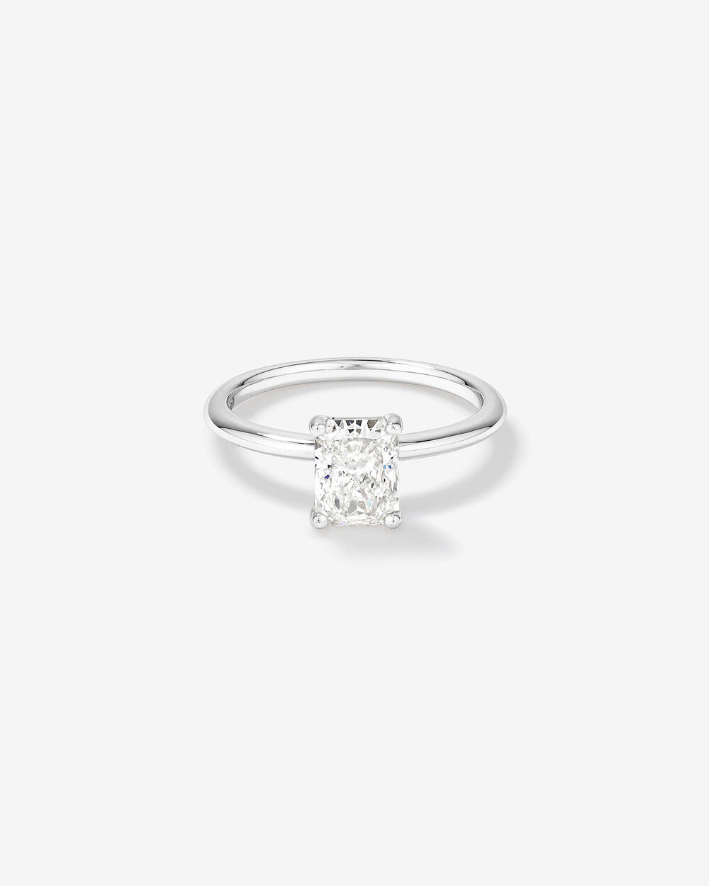 Stunning 1.25 CT Radiant Moissanite Engagement Ring in Solitaire Design 1