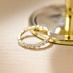 0.1 TCW Marquise & Round Cut Pave Moissanite Bridal Wedding Band 10
