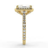 Stunning 2.45 CT Radiant Moissanite Engagement Ring with Halo & Pave Design 3