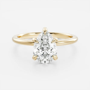 Stunning 1.5-2.5 CT Pear Moissanite Engagement Ring with Solitaire Design