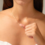 0.05 CT Round Moissanite Diamond Evil Eye Pendant Necklace in Solid Gold 6