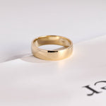 Delicate Men's Wedding Band in Solid Gold 7