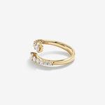 Stunning 0.1 TCW Round Moissanite Wedding Band In Cluster Design 4