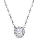 Round Cut Cubic Zirconia in 925 Sterling Silver Necklace 12