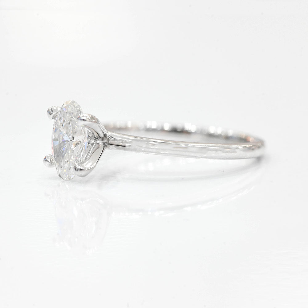 Stunning 2.0 CT Oval Cut Moissanite Engagement Ring with Solitaire Design 7