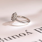 Stunning 0.5 - 1.5 CT Round Moissanite Engagement Ring with Cluster Design 10